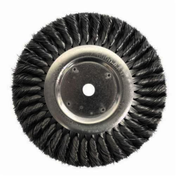 Weiler 08375 Wheel Brush, 8 in Dia Brush, 5/8 in W Face, 0.0118 in Dia Standard/Twist Knot Filament/Wire, 5/8-11 Arbor Hole