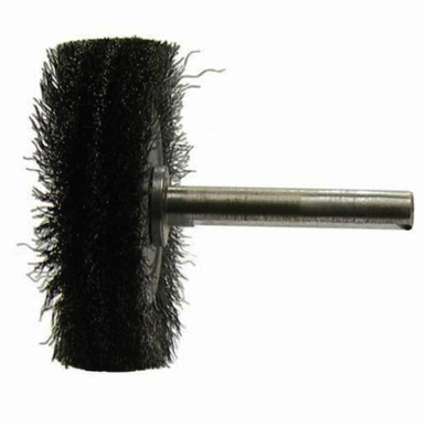 Bore-Rx 17218 Crosshole Wheel Brush, 3 in Dia Brush, 1 in W Face, 0.008 in Dia Crimped Filament/Wire