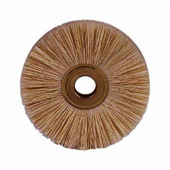 Weiler 17453 Wheel Brush, 3 in Dia Brush, 1/2 in W Face, Crimped Filament/Wire, 1/2 in Arbor Hole