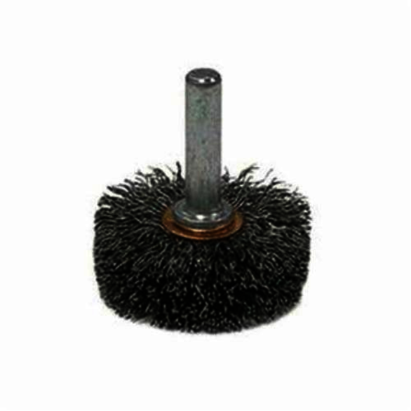 Weiler 17604 Conflex Wide Face Wheel Brush, 1-1/2 in Dia Brush, 1/2 in W Face, 0.0118 in Dia Crimped Filament/Wire