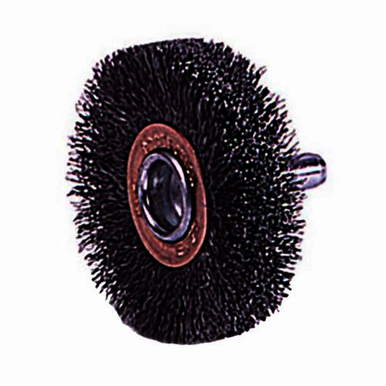 Weiler 17609 Conflex Wheel Brush, 2 in Dia Brush, 3/8 in W Face, 0.006 in Dia Crimped Filament/Wire
