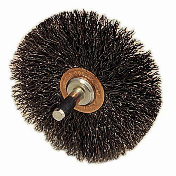 Weiler 17616 Conflex Wheel Brush, 3 in Dia Brush, 1/2 in W Face, 0.0118 in Dia Crimped Filament/Wire