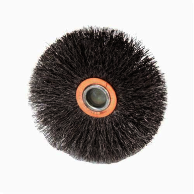 Weiler 17616V Conflex Vending Ready Wheel Brush, 3 in Dia Brush, 1/2 in W Face, 0.008 in Dia Crimped Filament/Wire