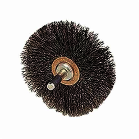 Weiler 17617 Conflex Wheel Brush, 3 in Dia Brush, 1/2 in W Face, 0.014 in Dia Crimped Filament/Wire