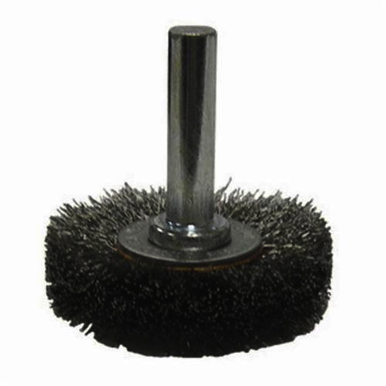 Weiler 17951 Radial Wheel Brush, 1-1/2 in Dia Brush, 0.008 in Dia Crimped Filament/Wire