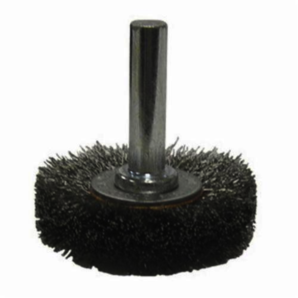 Weiler 17951 Radial Wheel Brush, 1-1/2 in Dia Brush, 0.008 in Dia Crimped Filament/Wire