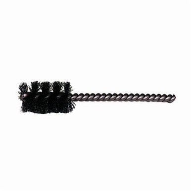 Weiler 21079 Round Wire Power Tube Brush, 1-1/8 in Dia x 1 in L, 3-1/2 in OAL, 0.008 in Dia Filament/Wire, Steel Fill