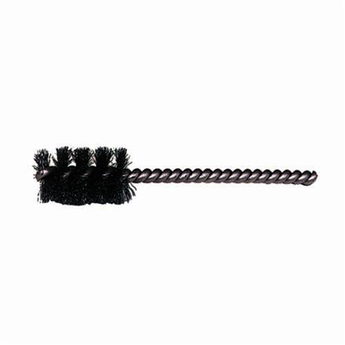 Weiler 21080 Round Wire Power Tube Brush, 1-1/4 in Dia x 1 in L, 3-1/2 in OAL, 0.008 in Dia Filament/Wire, Steel Fill