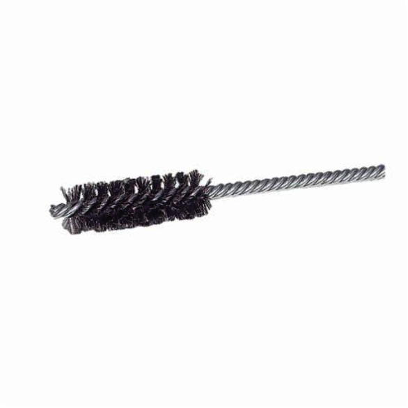Weiler 21107 Power Tube Brush, 1/2 in Dia x 2 in L, 5 in OAL, 0.006 in Dia Filament/Wire, Steel Fill