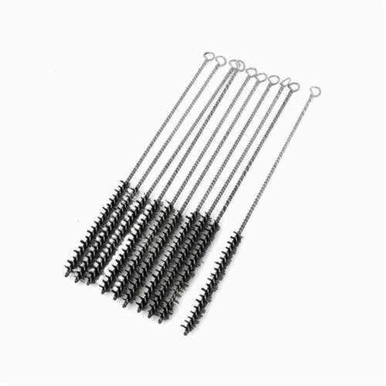 Weiler 21110V Vending Ready Power Tube Brush, 3/4 in Dia x 2-1/2 in L, 5-1/2 in OAL, 0.006 in Dia Filament/Wire, Steel Fill