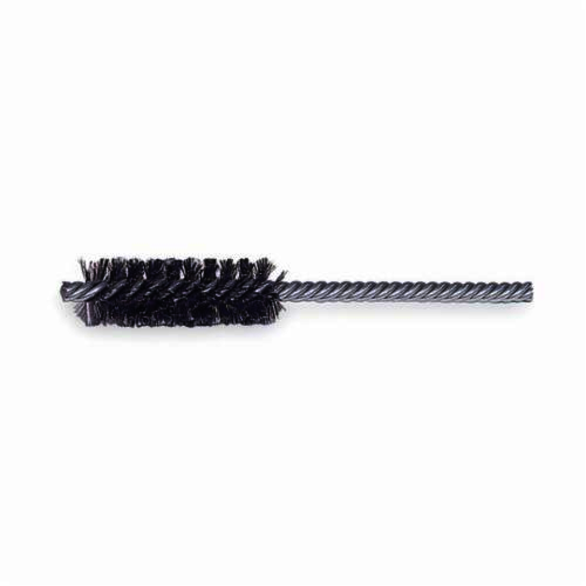 Weiler 21109 Power Tube Brush, 5/8 in Dia x 2 in L, 5 in OAL, 0.008 in Dia Filament/Wire, Steel Fill