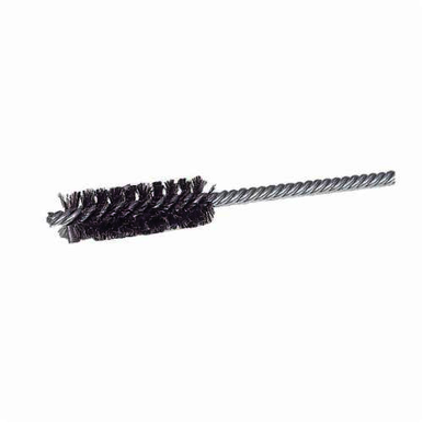 Weiler 21114 Power Tube Brush, 1 in Dia x 2-1/2 in L, 5-1/2 in OAL, 0.006 in Dia Filament/Wire, Steel Fill