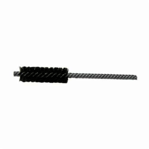Weiler 21118 Power Tube Brush, 5/8 in Dia x 2 in L, 5 in OAL, 0.005 in Dia Filament/Wire, Stainless Steel Fill