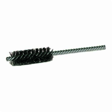 Weiler 21122 Power Tube Brush, 7/8 in Dia x 2-1/2 in L, 5-1/2 in OAL, 0.006 in Dia Filament/Wire, Stainless Steel Fill