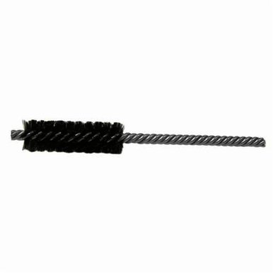Weiler 21123 Power Tube Brush, 7/8 in Dia x 2-1/2 in L, 5-1/2 in OAL, 0.0104 in Dia Filament/Wire, Stainless Steel Fill