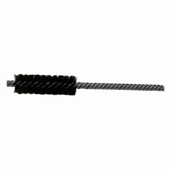 Weiler 21184 Power Tube Brush, 5/8 in Dia x 2 in L, 5 in OAL, 0.0104 in Dia Filament/Wire, Steel Fill