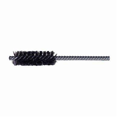 Weiler 21124 Power Tube Brush, 1 in Dia x 2-1/2 in L, 5-1/2 in OAL, 0.006 in Dia Filament/Wire, Stainless Steel Fill