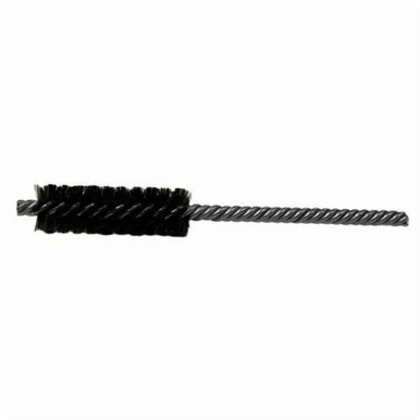 Weiler 21125 Power Tube Brush, 1 in Dia x 2-1/2 in L, 5-1/2 in OAL, 0.0104 in Dia Filament/Wire, Stainless Steel Fill