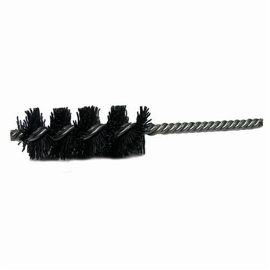 Nylox 21138 Power Tube Brush, 1 in Dia x 2-1/2 in L, 5-1/2 in OAL, 0.022 in Dia Filament/Wire, Nylon/Silicon Carbide Fill