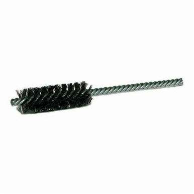 Weiler 21164 Power Tube Brush, 1-1/4 in Dia x 2-1/2 in L, 5-1/2 in OAL, 0.006 in Dia Filament/Wire, Steel Fill