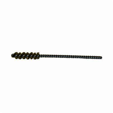 Weiler 21182 Round Wire Power Tube Brush, 1/2 in Dia x 1 in L, 3-1/2 in OAL, 0.005 in Dia Filament/Wire, Brass Fill