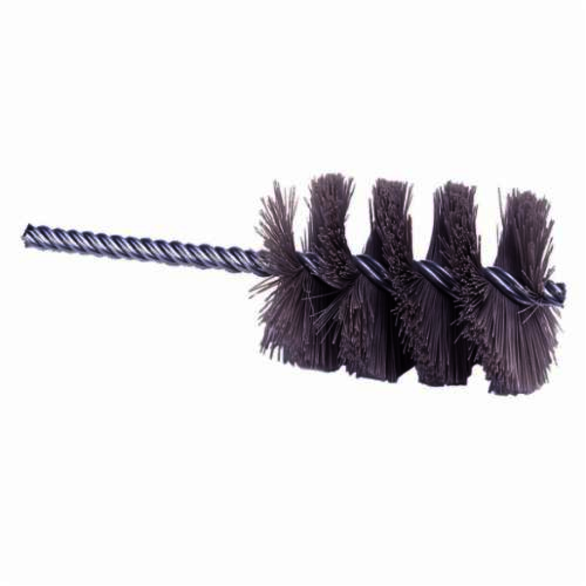 Nylox 21306 Power Tube Brush, 1-1/4 in Dia x 2-1/2 in L, 5-1/2 in OAL, 0.022 in Dia Filament/Wire, Nylon/Silicon Carbide Fill
