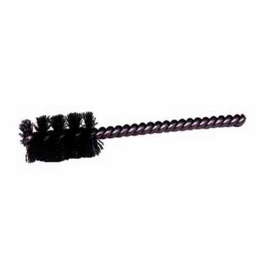 Weiler 21322 Round Wire Power Tube Brush, 2-1/4 in Dia x 1 in L, 3-1/2 in OAL, 0.008 in Dia Filament/Wire, Steel Fill
