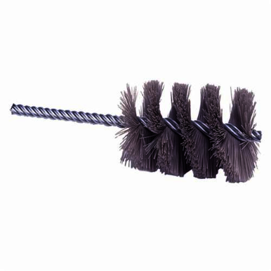 Nylox 21345 Power Tube Brush, 2 in Dia x 2-1/2 in L, 5-1/2 in OAL, 0.04 in Dia Filament/Wire, Nylon/Silicon Carbide Fill