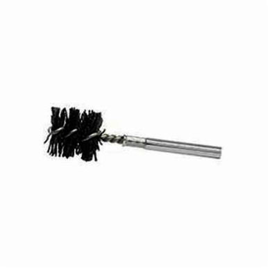 Nylox Burr-Rx 21763 Power Tube Brush, 7/8 in Dia x 1 in L, 3-1/2 in OAL, 0.026 in Dia Filament/Wire, Nylon/Ceramic Fill