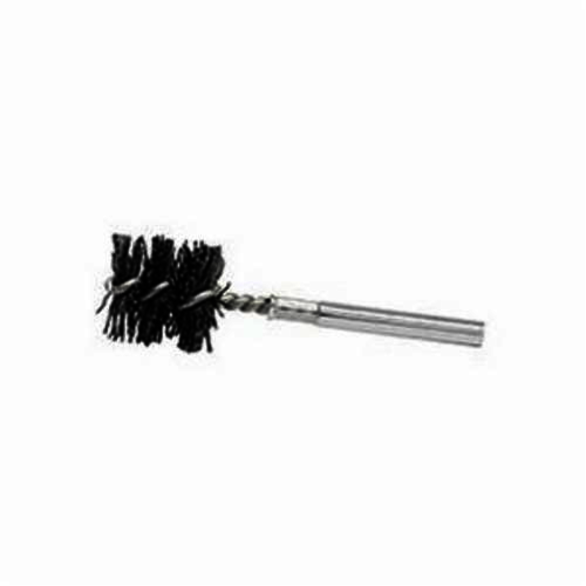 Nylox Burr-Rx 21765 Power Tube Brush, 1-1/4 in Dia x 1 in L, 3-1/2 in OAL, 0.026 in Dia Filament/Wire, Nylon/Ceramic Fill