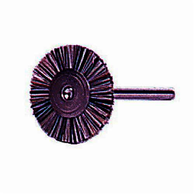 Weiler 26043 Miniature Wheel Brush, 3/4 in Dia Brush, Stiff Hair Filament/Wire