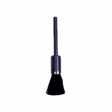 Weiler 26101 Miniature End Brush, 3/16 in, Crimped, 0.003 in, Steel Fill, 1/4 in L Trim