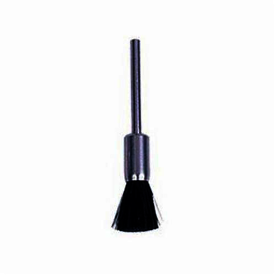 Weiler 26122 Miniature End Brush, 3/16 in, Crimped, 0.003 in, Soft Hair Fill, 1/4 in L Trim
