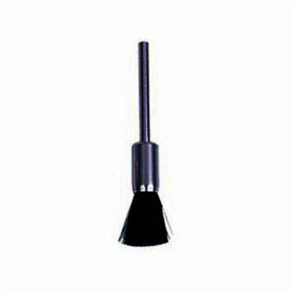 Weiler 26122 Miniature End Brush, 3/16 in, Crimped, 0.003 in, Soft Hair Fill, 1/4 in L Trim
