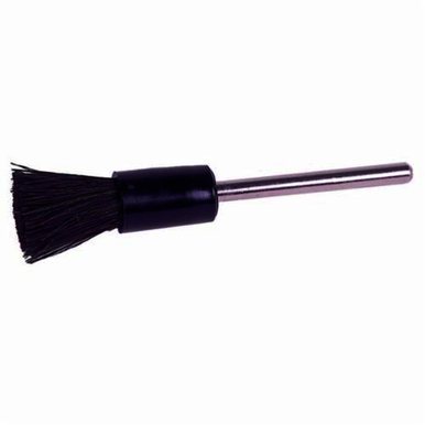 Weiler 26131 Miniature End Brush, 1/4 in, Crimped, 0.003 in, Stiff Hair Fill, 3/8 in L Trim