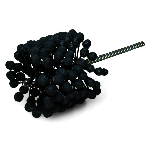 Weiler CrossFlex 34259 Flexible Cylinder Heavy Duty Medium Diameter Honing Brush, 3 in Dia Bore, 5-1/2 in L Abrasive, 13-1/2 in OAL, 180 Grit, Medium Grade