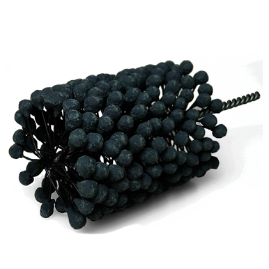 Weiler CrossFlex 34274 Flexible Cylinder Heavy Duty Large Diameter Honing Brush, 4 in Dia Bore, 6-1/2 in L Abrasive, 13-1/2 in OAL, 120 Grit, Coarse Grade