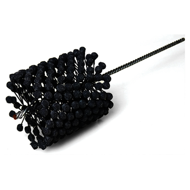 Weiler CrossFlex 34288 Flexible Cylinder Heavy Duty Large Diameter Honing Brush, 5 in Dia Bore, 6-1/2 in L Abrasive, 18 in OAL, 240 Grit, Fine Grade