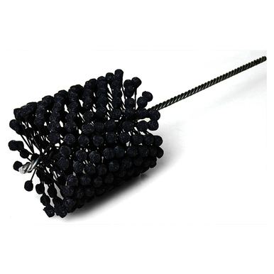 Weiler CrossFlex 34289 Flexible Cylinder Heavy Duty Large Diameter Honing Brush, 5 in Dia Bore, 6-1/2 in L Abrasive, 18 in OAL, 320 Grit, Extra Fine Grade