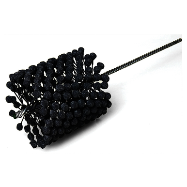 Weiler CrossFlex 34294 Flexible Cylinder Heavy Duty Large Diameter Honing Brush, 6 in Dia Bore, 6-1/2 in L Abrasive, 18 in OAL, 120 Grit, Coarse Grade