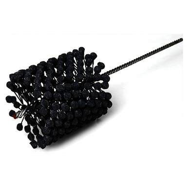 Weiler CrossFlex 34296 Flexible Cylinder Heavy Duty Large Diameter Honing Brush, 6 in Dia Bore, 6-1/2 in L Abrasive, 18 in OAL, 240 Grit, Fine Grade