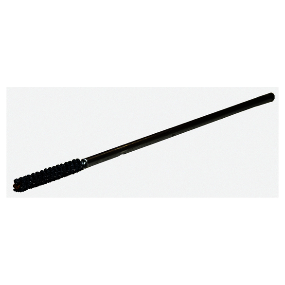 Weiler CrossFlex 34345 Small Diameter Standard Duty Honing Brush With Collet, 12 mm Dia Bore, 2 in L Abrasive, 7-7/8 in OAL, 240 Grit, Very Fine Grade