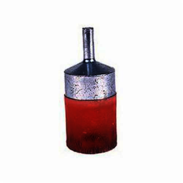 Polyflex 35535 Stem Mount Encapsulated End Brush, 1/2 in, Crimped, 0.0104 in, Steel Fill, 7/8 in L Trim