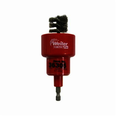 Vortec Pro 36305 Professional Grade Value Line Maintenance Tube Brush, 1-1/8 in Dia x 1 in L, 5-1/4 in OAL, 0.01 in Dia Filament/Wire, Stainless Steel Fill