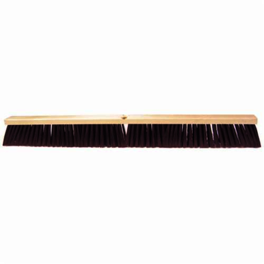 Weiler 42149 Threaded Tip Push Broom, 36 in OAL, 3-1/4 in Trim, Maroon Polystyrene Bristle