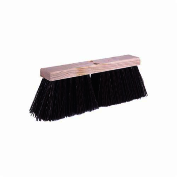 Weiler 42173 Tapered Tip Push Broom, 18 in OAL, 5-1/4 in Trim, Brown Polypropylene Bristle