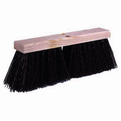 Weiler 42174 Tapered Tip Push Broom, 24 in OAL, 5-1/4 in Trim, Brown Polypropylene Bristle