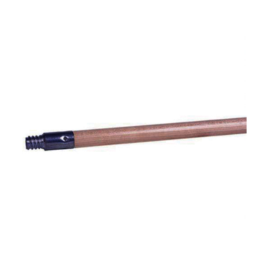 Weiler 42381 Threaded Tip Broom Handle, 7/8 in Dia x 5 ft L, Metal Tip/Solid Bamboo