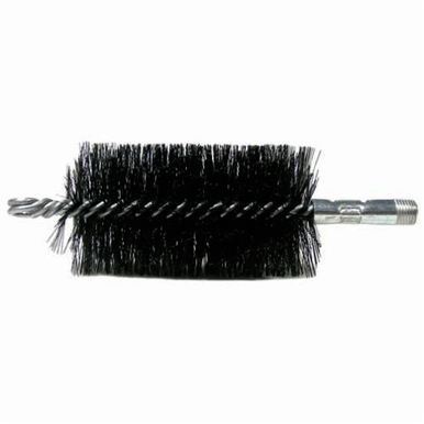 Weiler 44035 Industrial Grade Performance Line Maintenance Tube Brush, 1-1/4 in Dia x 4-1/2 in L, 7-1/2 in OAL, 0.012 in Dia Filament/Wire, Steel Fill