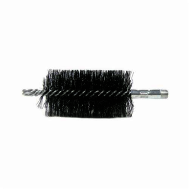 Weiler 44036 Industrial Grade Performance Line Maintenance Tube Brush, 1-3/4 in Dia x 4-1/2 in L, 7-1/2 in OAL, 0.012 in Dia Filament/Wire, Steel Fill